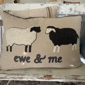Pottery Barn farmhouse style throw pillow